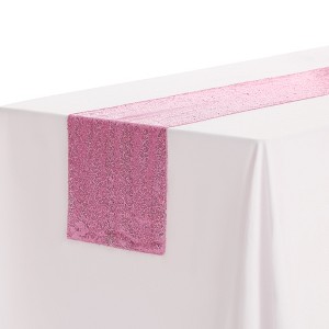 Unique Bargains Wedding Decorative Sparkly Sequin Glitz Glitter Table Runner 1 Pack - 1 of 4