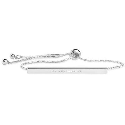 SHINE by Sterling Forever Inspirational Bar Slider Bracelet