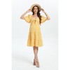 Women's Knotted Knee Length Wrap Baby Shower Dress - 4 of 4