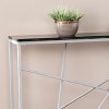 Arendal Faux Stone Skinny Console Table - CM1652 - Silver - SEI - 3 of 4