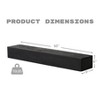 KTMBDW Fireplace Mantel - Wall-Mounted Mantles for Over Fireplace - Farmhouse Fireplace Mantle Shelves - Floating Fireplace Mantel - Black - 4 of 4