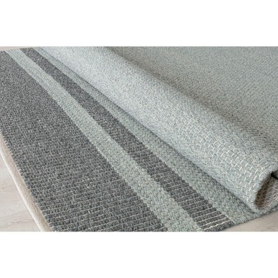 Handwoven Timeless Stripe 8'x10' Gray Wool Area Rug