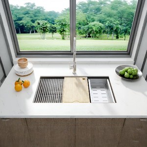 Double Bowl Kitchen Sink 16 Gauge 304 Stainless Steel Undermount or ...