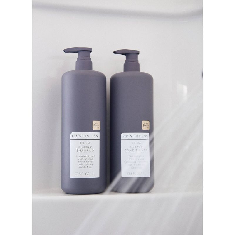 Kristin Ess One Purple Conditioner Toning for Blonde Hair, Neutralizes Brass and Sulfate Free - 33.8 fl oz, 4 of 10