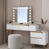 ELECWISH LED Lighted Vanity Mirror with Stand - 3-Color Adjustable, USB Port, Wall Mountable, White - 2 of 4