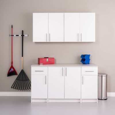 64" Elite with 5 Storage Cabinet Set White - Prepac