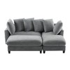 YOOCOZZ Upholstered Sectional Sofa L-shaped Sofa with Ample Storage Space,Movable Ottoman and Six Throw Pillows - 2 of 4