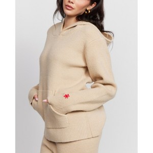 Samii Ryan | Cupid Knit Hoodie , Beige , X-Large , 5 - 1 of 1