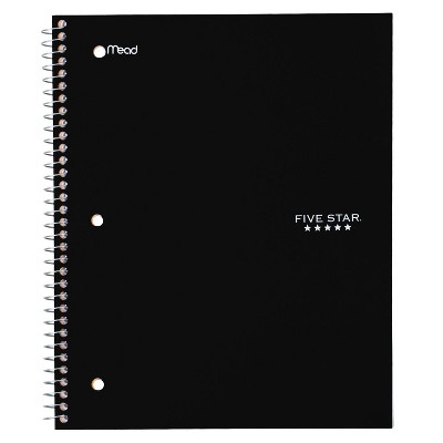Five Star 1 Subject Wide Ruled Solid Spiral Notebook (Colors May Vary)