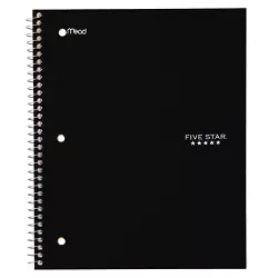 Five Star 1 Subject Wide Ruled Solid Spiral Notebook (Colors May Vary)