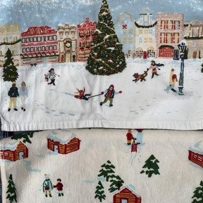 Winter Wonder Lane Gray Holiday Tree Hand Towel