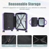 ORRD 2-Piece ABS Spinner Luggage Set 14"+20" | Waterproof Hard Shell Suitcase with Combination Lock & 360° Wheels,Black - 3 of 4
