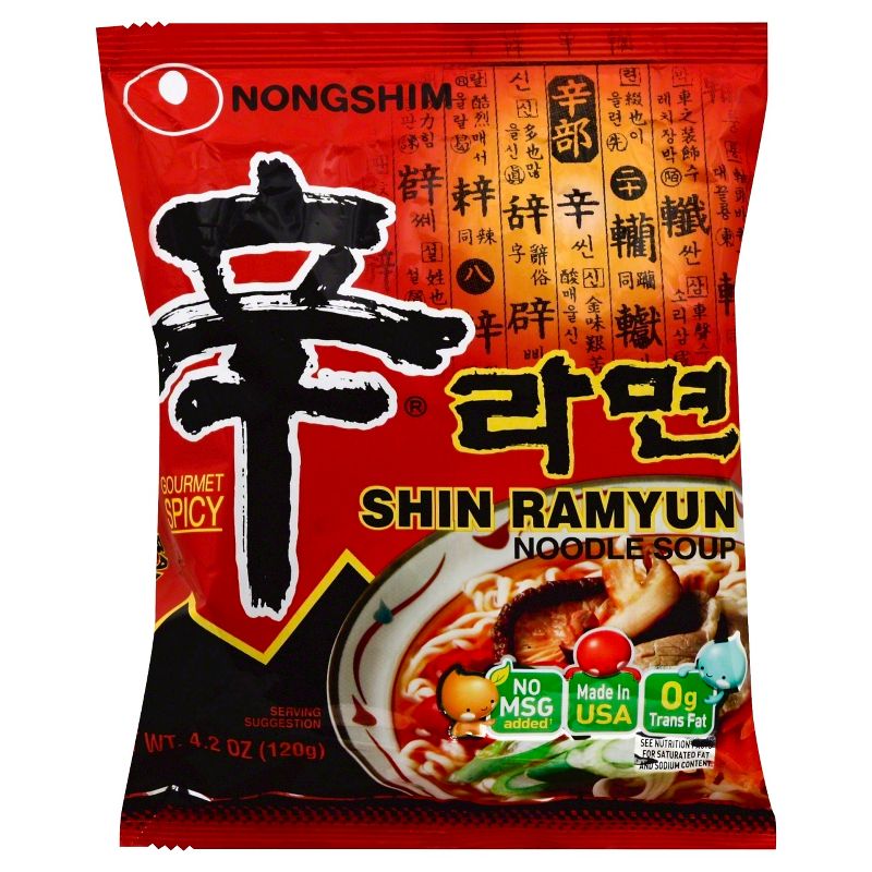 Nongshim Spicy Shin Noodle Soup - 4.23oz, 1 of 4