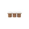 Meridian Furniture,Pavilion Cream Boucle Fabric Bench - 2 of 4