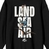Jurassic: Rebirth (2025) - Quetzalcoatlus, Spinosaurus, Mosasaurus, Air Land Sea, Coin Logo on Black Adult Crew Neck Sweatshirt - 2 of 3