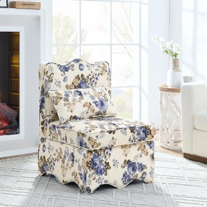 Lycvki Flannel Accent Chairs with Soft Cushion and Pillow - 1 of 4