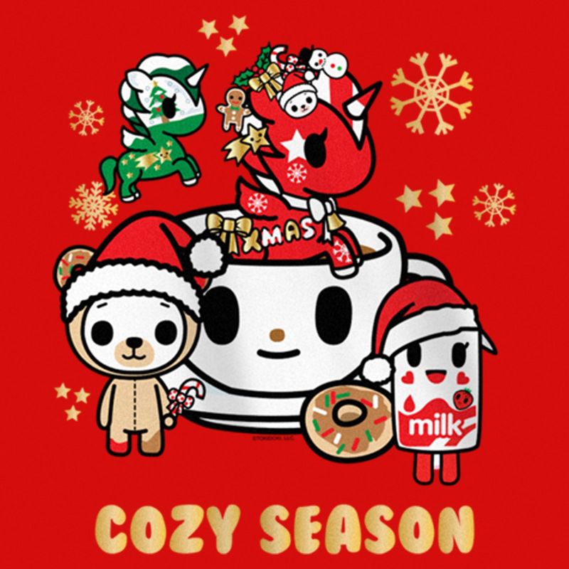 Girl's Tokidoki Christmas Cozy Season T-Shirt, 2 of 6