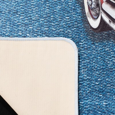 Daytona Modern Gray Synthetic 4' x 6' Easy-Care Area Rug