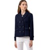 INSPIRE CHIC Women's Notched Lapel Double-Breasted Pea Coat - 2 of 4