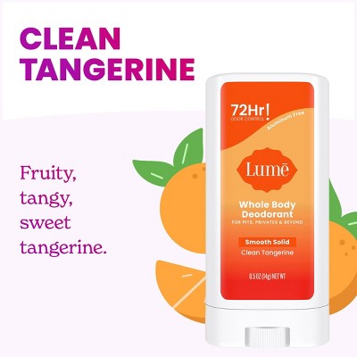 Lume Whole Body Women&#8217;s Deodorant - Mini Smooth Solid Stick - Aluminum Free - Clean Tangerine Scent - Trial Size - 0.5oz_7