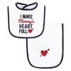 Hudson Baby Infant Boys Cotton Terry Bib and Burp Cloth Set, Daddys Little Man, One Size - 3 of 4
