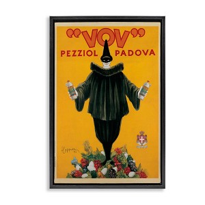 Stupell Industries Vintage Drink Poster Black Framed Floater Canvas Wall Art - 1 of 4
