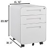 Metal Storage Cabinet with Locking Doors Adjustable Shelf,Folding Filing Storage Cabinet,Locker Cabinet for Home Office,School-The Pop Home - 3 of 4