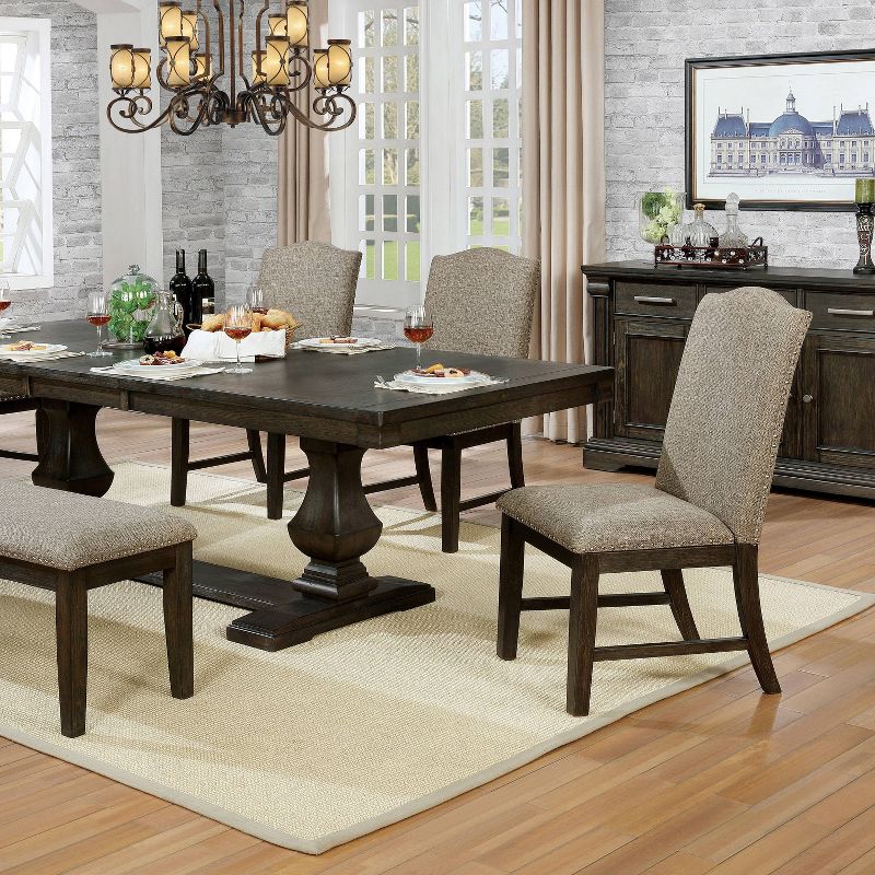 Set of 2 Lemieux Upholstered Dining Chairs Brown - HOMES: Inside + Out, 3 of 6