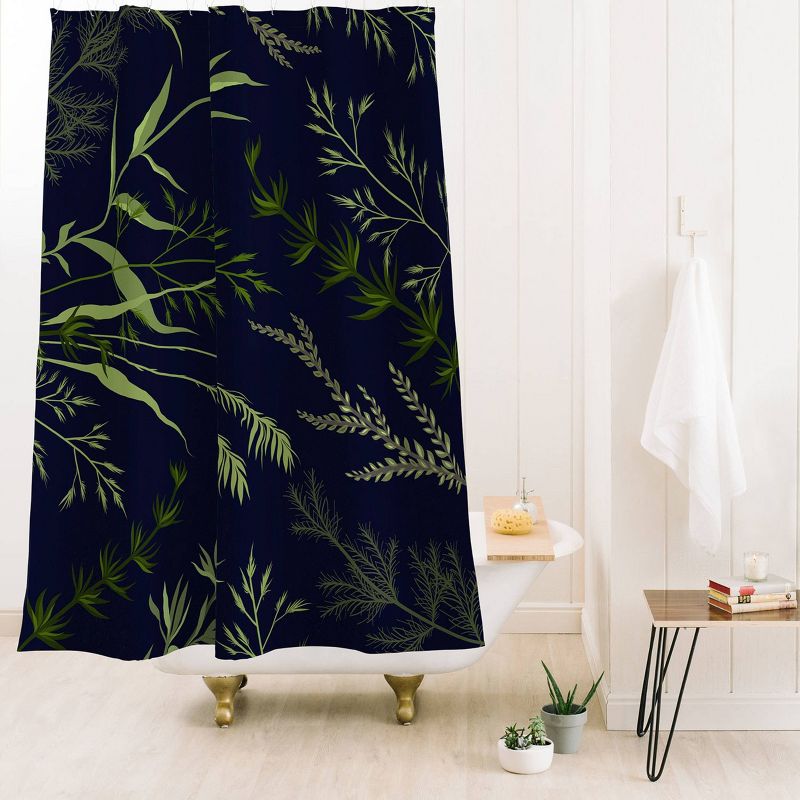 Iveta Abolina Margaux III Shower Curtain Navy/Green - Deny Designs, 3 of 5