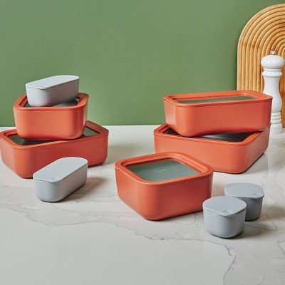 Perracotta 14-Piece Contemporary Glass Food Storage Set