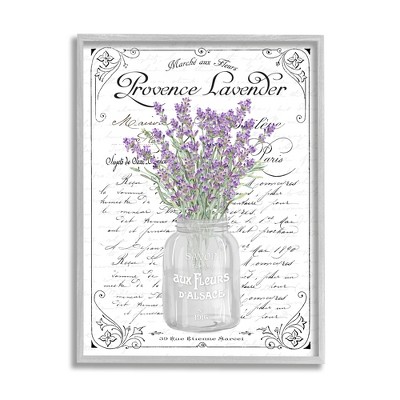 Stupell Industries Lavender Sprigs Bouquet Framed Giclee Art