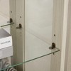 ChicFurnit Decorative Storage Cabinet Glass Curio Cabinet with Adjustable Shelves and Drawer for Living Room Storage, Off-White, 40.16"*15.95"*13" - 4 of 4