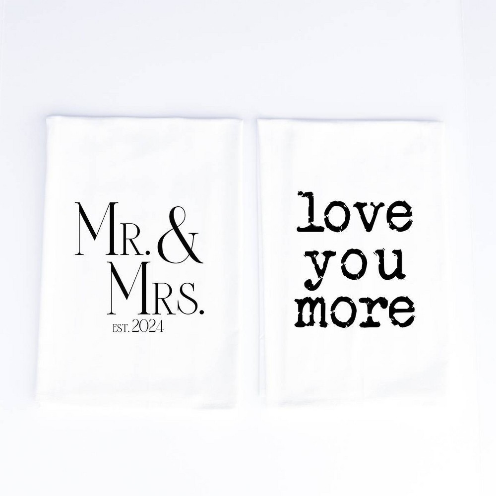 Photos - Towel 2pk Cotton Mr. and Mrs. Kitchen  - Wildwood Landing