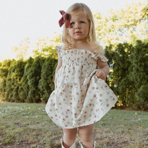 Organic Smocked Sundress - Fleur - 1 of 4