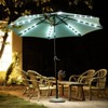 Okak Patio Umbrella with 32 Solar LED, Outdoor Umbrella with Tilt Adjustment and UV-Resistant Cover, Parasol Umbrella for Garden, Yard - 4 of 4