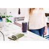 Elanze Designs 20 oz Stainless Steel On the Go Insulated Travel Tumbler With Push Top Lid, Berry Red Cheetah Leopard Print Blue - 4 of 4