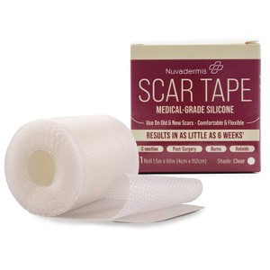 Nuvadermis Silicone Medical Grade Reusable Scar Tape - Clear - 60" Roll - 1 of 4