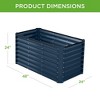 Best Choice Products 4x2x2ft Outdoor Metal Raised Garden Bed, Planter Box for Vegetables, Flowers - 2 of 4