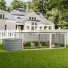 Gulches Gray Wooden Chicken Coop Outdoor Hen House with Nesting Box Weatherproof Asphalt Roof Metal Mesh Run 1 Piece 20 Sq Ft - 2 of 4