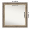 Amanti Art Driftwood Tan Non-Beveled Wood Framed Bathroom Vanity Wall Mirror - 3 of 4