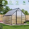 Aluminum-Framed Polycarbonate Greenhouse, Heavy Duty Polycarbonate Greenhouse with Roof Vent, Large Enhanced Aluminum Greenhouse Kit - 2 of 4