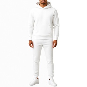 Galaxy Essentials Men’s Relaxed Fit  Heavyweight Fleece Pullover Hoodie & Sweatpants Jogging Set - 1 of 3