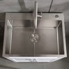 Resenkos 24in Stainless Steel Washing Sink w/ Faucet Hoses And Drain Head Only(Update), All-Sided Silence Pads, Steel, Silver - 2 of 4