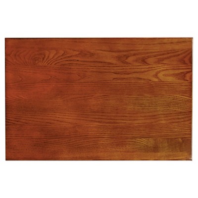 Russet Solid Wood Mission End Table with Drawer and Shelf