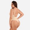 Feelingirl Women's Underwire Thong Shapewear Bodysuit with Removable Straps and Built-in Bra - 3 of 4