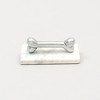TopComfy Decorative Object Marble and Matte Polish Dog Bone Stocking Holder Stylish Accent for Holiday Decor, Silver, 4.5"*6"*3" - 4 of 4
