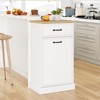 Tilt Out Trash Cabinet, Hidden Trash Can Cabinet with 10 Gallon Storage, Freestanding White Garbage Can Cabinet for Kitchen Dining Living Room - 2 of 4