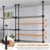 4 - Tier Over Toilet Storage Shelf Heavy Duty Metal Shelves Above Behind Toilet Laundry Space - Saving for Small Rooms No Drill - 4 of 4