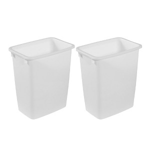 Rubbermaid 21 Quart Traditional Open-Top Wastebasket Indoor Trash Bin Container for Kitchens, Bathrooms, or Home Offices, White, 2 Pack - 1 of 4