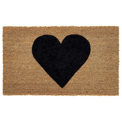 Calloway Mills AZ106691729 Heart Doormat (Black 17 In. x 29 In.)